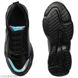 Soft synthetic leather sneakers for women, non-slippery & comfortable, great for party or gym