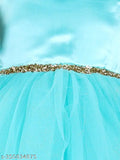 Sky Blue embellished net dress for kids partywear, 1-2 years or 3-4 years, India origin