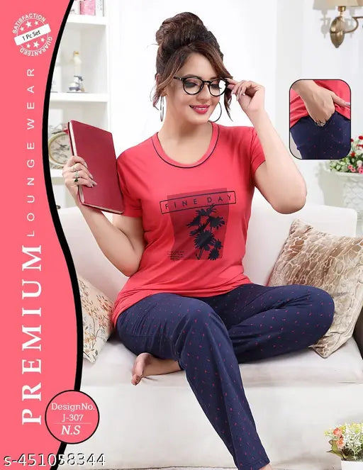 Printed cotton hosiery T-shirt dress with short sleeves, featuring vibrant fun prints and trendy round neck design, ideal for versatile styling and casual to semi-formal occasions