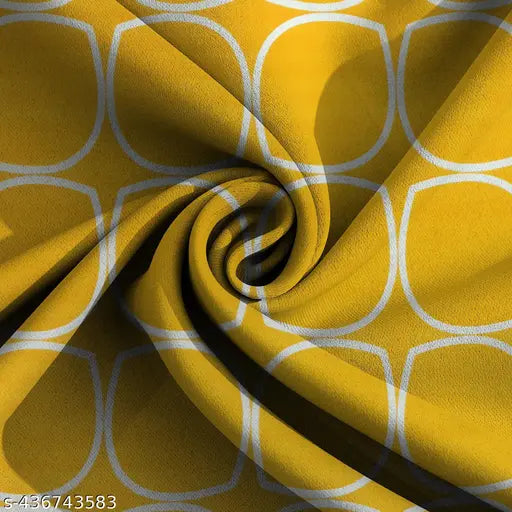 Yellow glace cotton double bedsheet set with two matching pillow covers - breathable, comfortable, and vibrant addition to any bedroom decor