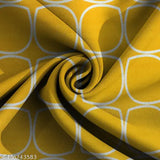 Yellow glace cotton double bedsheet set with two matching pillow covers - breathable, comfortable, and vibrant addition to any bedroom decor