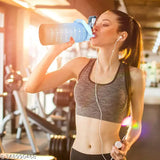 Tritan plastic 2L motivational water bottle with straw, purple, leak-proof, wide mouth, perfect for gym & office use