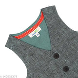 Multicolor cotton blend sleeveless waistcoat, bright and graceful for kids aged 6 months to 5 years. ShopperTree, India origin