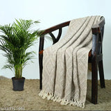 Grey cotton throw blanket, soft, plush, perfect for couch or sofa chair, 50x60 inches