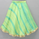 Kids cotton blend sleeveless embroidered lehenga choli ethnic wear, solid pattern for kids aged 2-8 years, Indian traditional attire on display