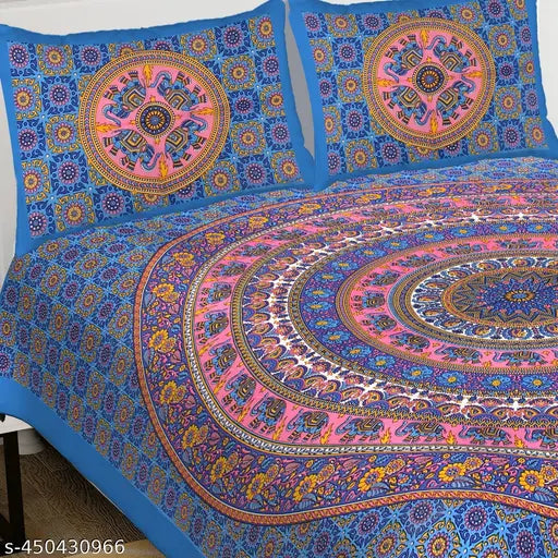 Soft, luxurious double bedsheet in graceful texture, perfect for comfortable sleeping