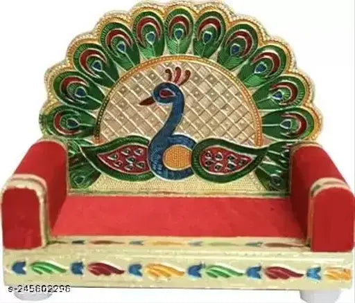 Engineered wood Singhasan temple, Ansh Trend 1 no Mor for laddu gopal, handcrafted from India