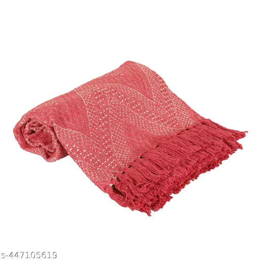 Cotton net, ethnic motif Indian throw (55x60in)