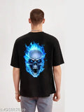 Black men's oversized cotton t-shirt with Naruto print, featuring short sleeves and large fit for XL size