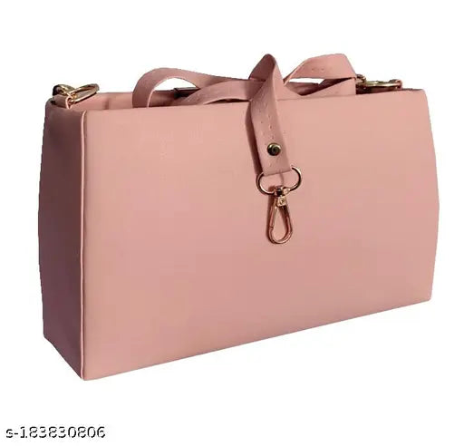Pink synthetic crossbody bag with box pattern, two shoulder straps, perfect for girls' summer style