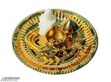 Pure white marble Shivling with brass Thali set & Kalash stand - Symbolic Hindu puja item for spirituality and home decor