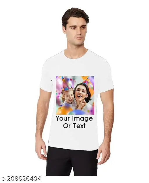 Pretty Partywear Men's Polyester T-Shirts, short sleeves, printed pattern - vibrant India designs