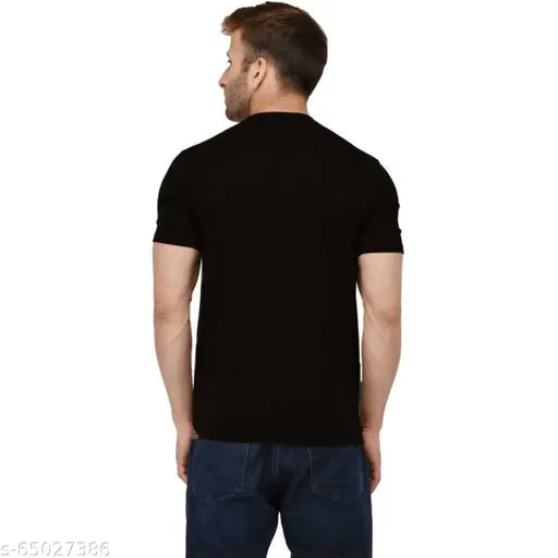 Black cotton Punisher round neck t-shirt for men, printed design on short sleeves, usual fit size, Made in India
