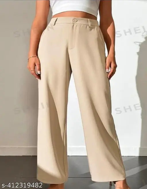 Cotton-lycra waist formal in solid net, suitable for various sizes from XS to 4XL, made in India