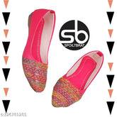 Pink Multi Color Belly Patent Leather Flip Flops - Spoiltbrat Secrets for daily use, casual office, and party wear. Embellished ballerinas with slip-on fastening, ideal for comfortable fashion in India