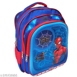 Waterproof polyester net school bag for kids of First, Second, Third, and Fourth class. 3D panel design with padded back and shoulder slings. Perfect for daily use
