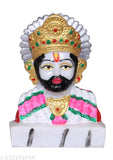 Poly resin Khatu Shyam Ji idol, 4"x6"x4", decorative spiritual figurine for Mandir/Temple/Home or Office