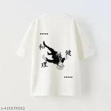 Premium Indian cotton oversized t-shirt with Awakening print, short sleeves, large fit