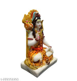 Marble Lord Shiva meditation pose Hindu idol, 4in tall - Indian handcrafted religious figurine