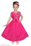Soft net princess gown dress, sleeveless party wear for 2-8 year old girls, India-made