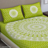 Soft cotton double bedsheets, multi-colored, 90x180TC Jaipuri Rajasthani, 2 pillow covers