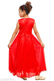 Red crepe sleeveless party dress for girls (1-2 years) from RNR Fashion