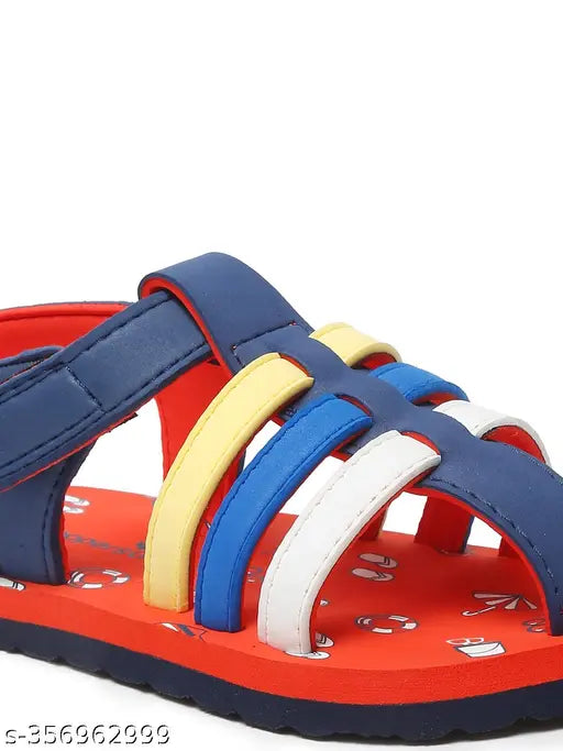 Striped net EVA sandals, lightweight and adjustable for kids' outdoor play