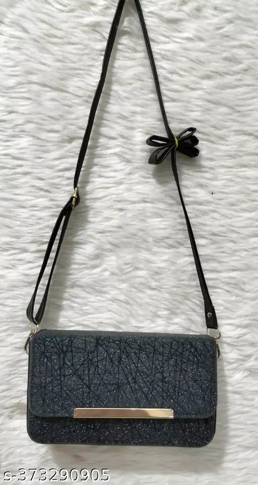 Synthetic free size party wear sling, solid net, vibrant for special occasions