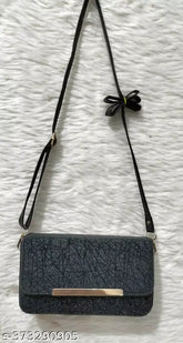 Synthetic free size party wear sling, solid net, vibrant for special occasions