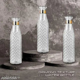 Clear, BPA-free Diamond Water Bottle Pack of 3 - 105g each, unbreakable design with leak-proof lid