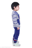 Boys woolen sweater set with full sleeves, printed net design, warm winter wear for 9-12 months to 1-2 years