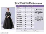 Stylish sequin work long length gown dress for girls, net fabric with embroidered pattern. Ready to wear in various functions and sizes available from 3-4 years up to 15-16 years. Zipper included for easy wear. Indian origin