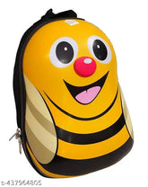 Yellow eggshell PU printed kids backpack, suitable for kindergarten, primary school, picnic, and tuition. Durable design for little explorers