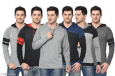 Multicolor cotton long sleeve men's hoodie pack 6 by Vimal Jonney, great for casual wear in various sizes L, XXL