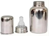 Stainless steel baby feeding bottle (250ML) for kids, teether combo pack - zero plastic, no leakage, India-made