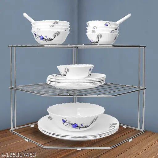 Stainless steel rack & holder, durable organizer for kitchen or garage