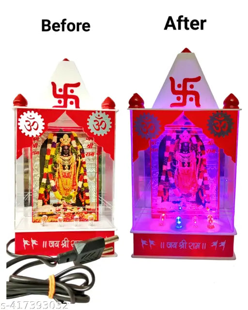 Shri Ram Idol Marble, 3.5"x2.5"x7", custom Ram mandir showpiece for home decor, Hindu temple accessory