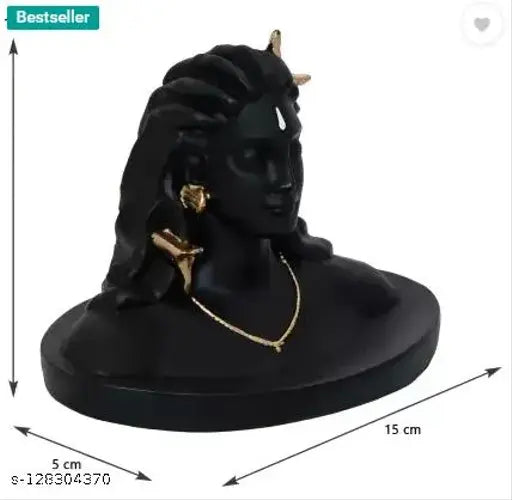 Handcrafted 3-inch Lord Adiyogi statue, premium polyresin, automobile showpiece or pooja room art