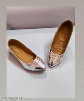 Synthetic flat bellies for women partywear, trending design by New Stylish Bellies, sizes IND-3 to IND-8