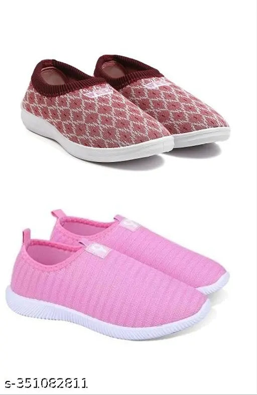 Mesh and PVC embellished daily wear shoes combo for women - High quality, lightweight, and durable slippers with skin-friendly material, suitable for diabetic and orthopedic feet (India origin)