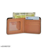 Faux leather men's wallet with personalized name engraved, Indian-made gift combo featuring keychain and pen
