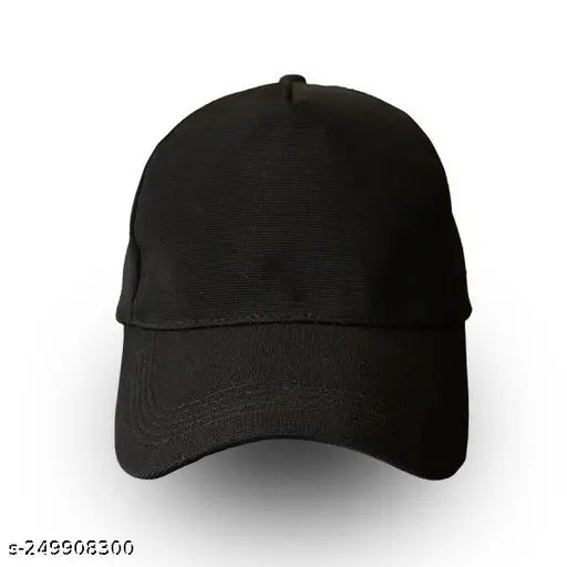 Solid cotton baseball cap, trending style for girls and boys, sports adjustable fit from India