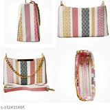 Printed net synthetic sling bag for girls, 2 compartments, casual to formal use