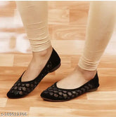 Nubuck embellished slip-on Readyway bellies, trendy women's footwear, India