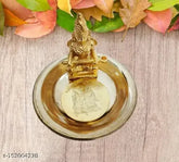 Brass Mata Annapurna idol, Goddess of Food with free Annpurna coin. Indian deity for prosperity and abundance