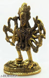 Brass yellow finish Kali Maa & Shiva Statue sculpture, Hindu Goddess Kali Maa with Shiva, home décor & puja idol