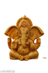 Resin Ganesh figurine, 10cm tall Lord Ganesha for home decor or car dashboard showpiece. Widely revered Hindu deity