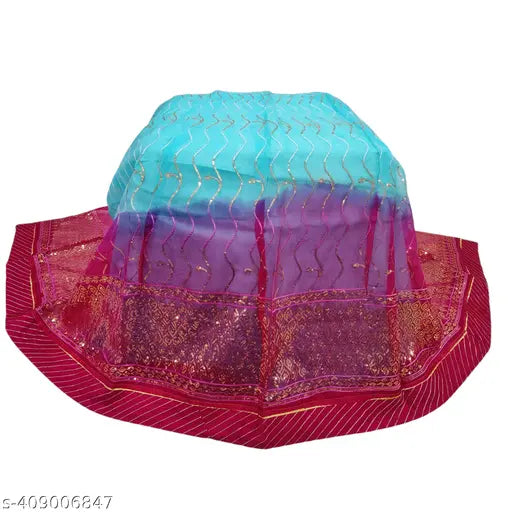 Embroidered Georgette Rajputi Poshak for women, featuring Aari and stone work, perfect for parties and festive occasions