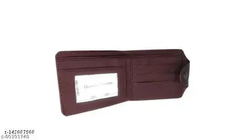 Canvas & leather men's wallet, pack of 1 - Textured net design with 5 compartments. Ideal gift for men, boys, or friends. India-made artificial leather wallet