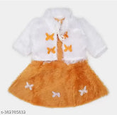 Wool net baby girl winter dress costume, beautiful for 0-18 months, India origin